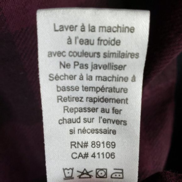 ATM Anthony Thomas Melillo Merlot & Black Plaid Crewneck T-Shirt size S Burgundy - Picture 11 of 13